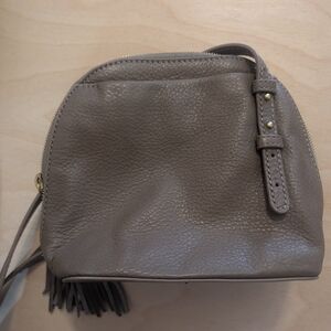 HOBO Taupe Leather Crossbody Bag